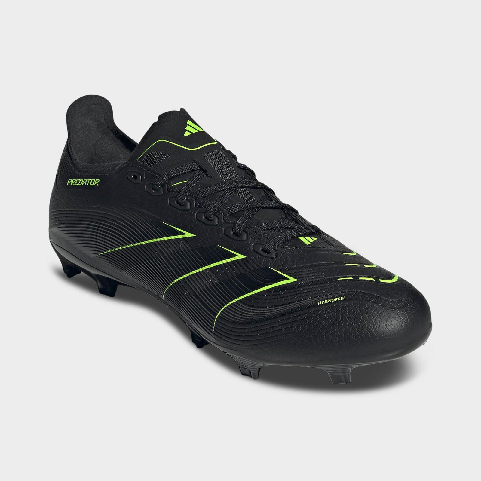 Men's adidas Predator League Firm/Multi-Ground Soccer Cleats - Core Black/Carbon/Lucid Lemon - view 2