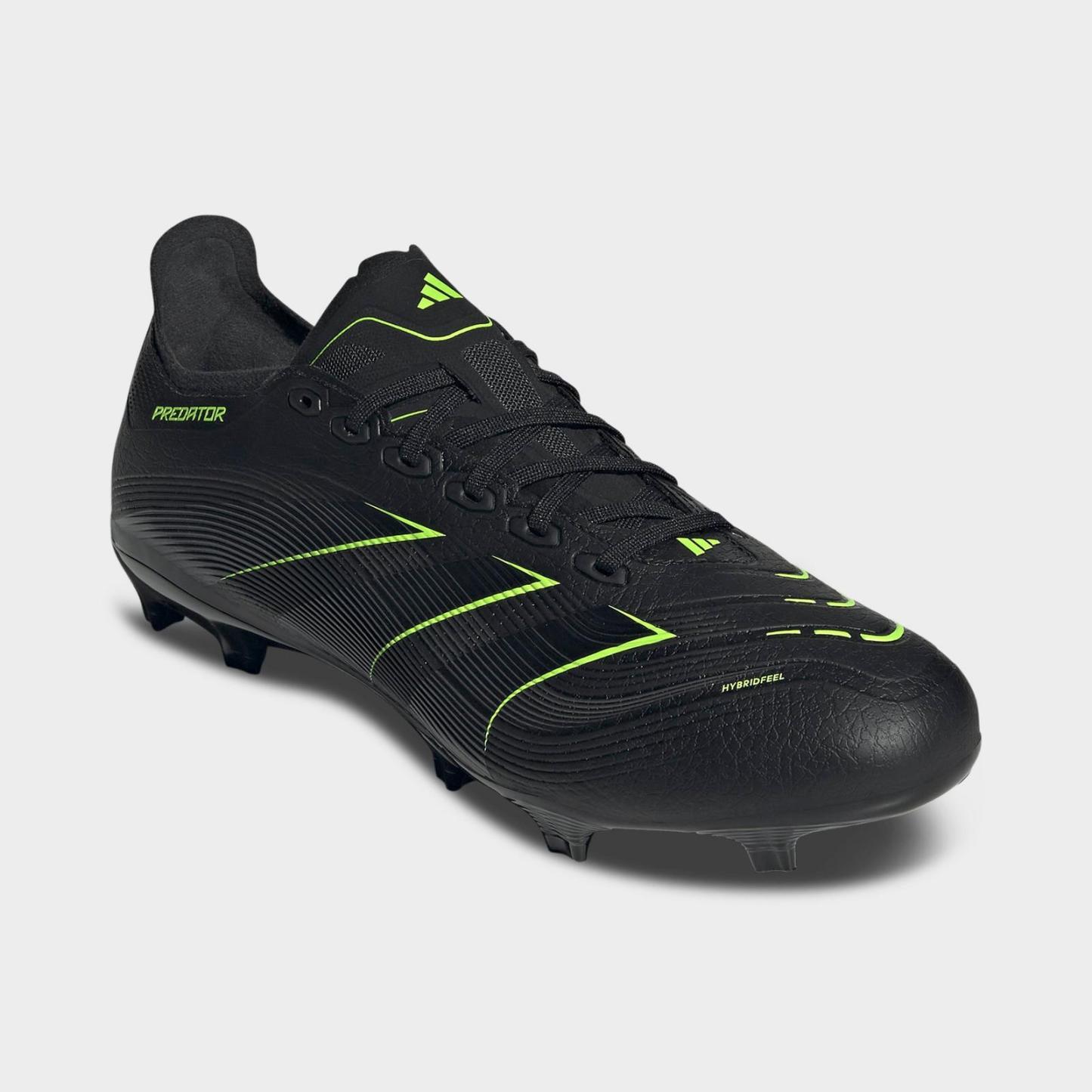 Men's adidas Predator League Firm/Multi-Ground Soccer Cleats - Core Black/Carbon/Lucid Lemon - view 2