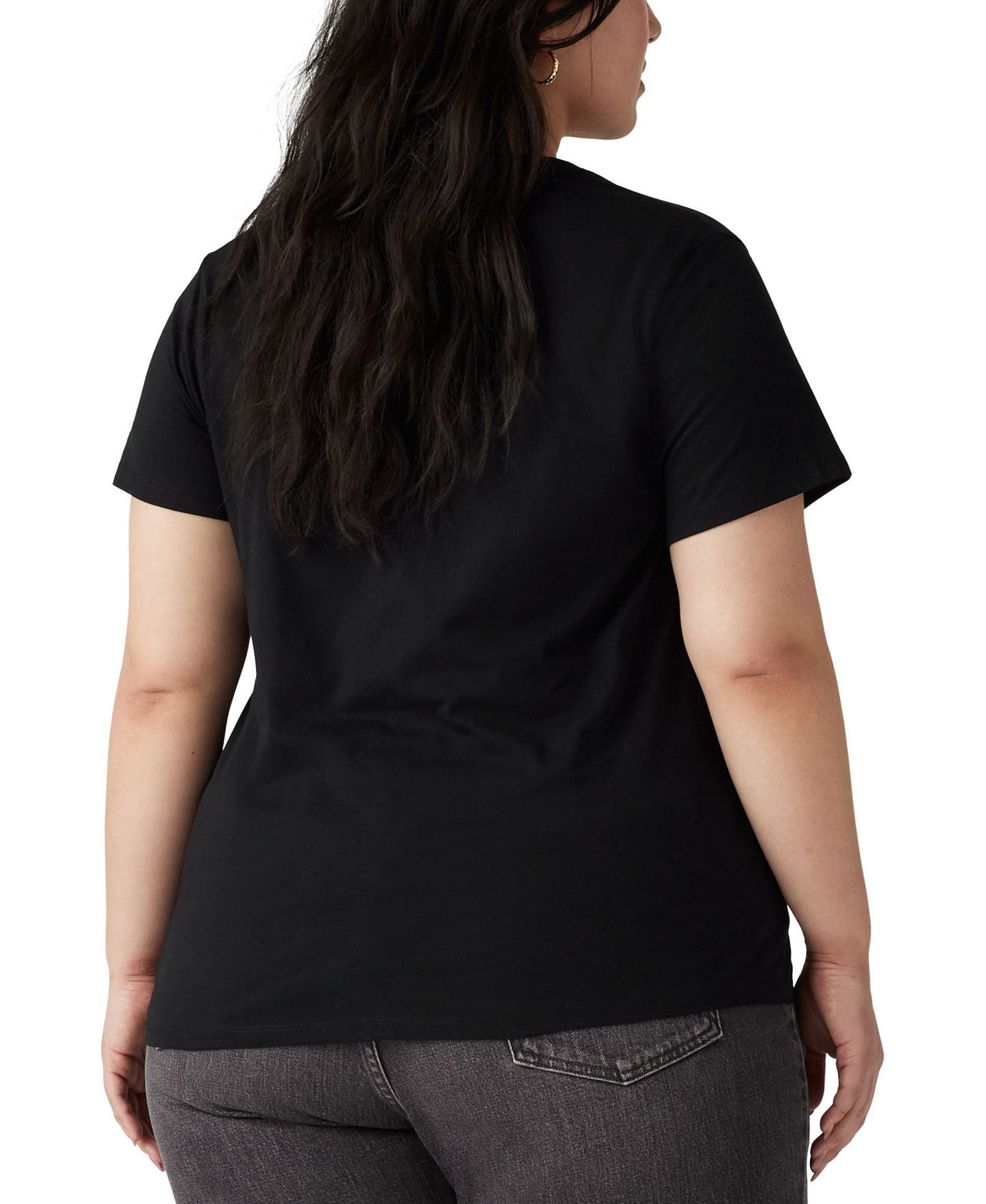 Levi's Trendy Plus Size Perfect Logo Cotton T-Shirt - Black