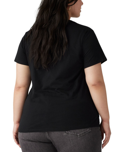 Levi's Trendy Plus Size Perfect Logo Cotton T-Shirt - Black