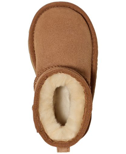 UGG® Toddler Kids Classic Mini II Round Toe Booties - Chestnut