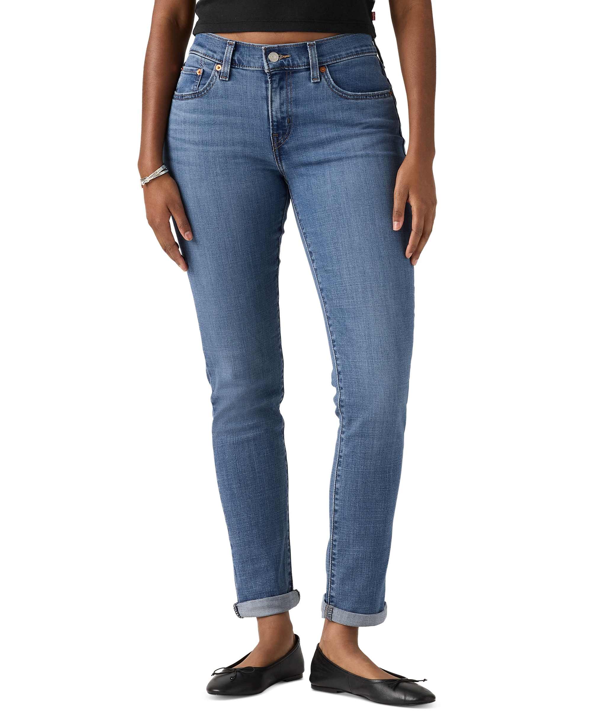Levi's Women's Relaxed Boyfriend Tapered Leg Jeans - Lapis Gem