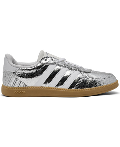 adidas Women's Breaknet Sleek Lifestyle Sneakers from Finish Line - Silver Metallic, Cloud White