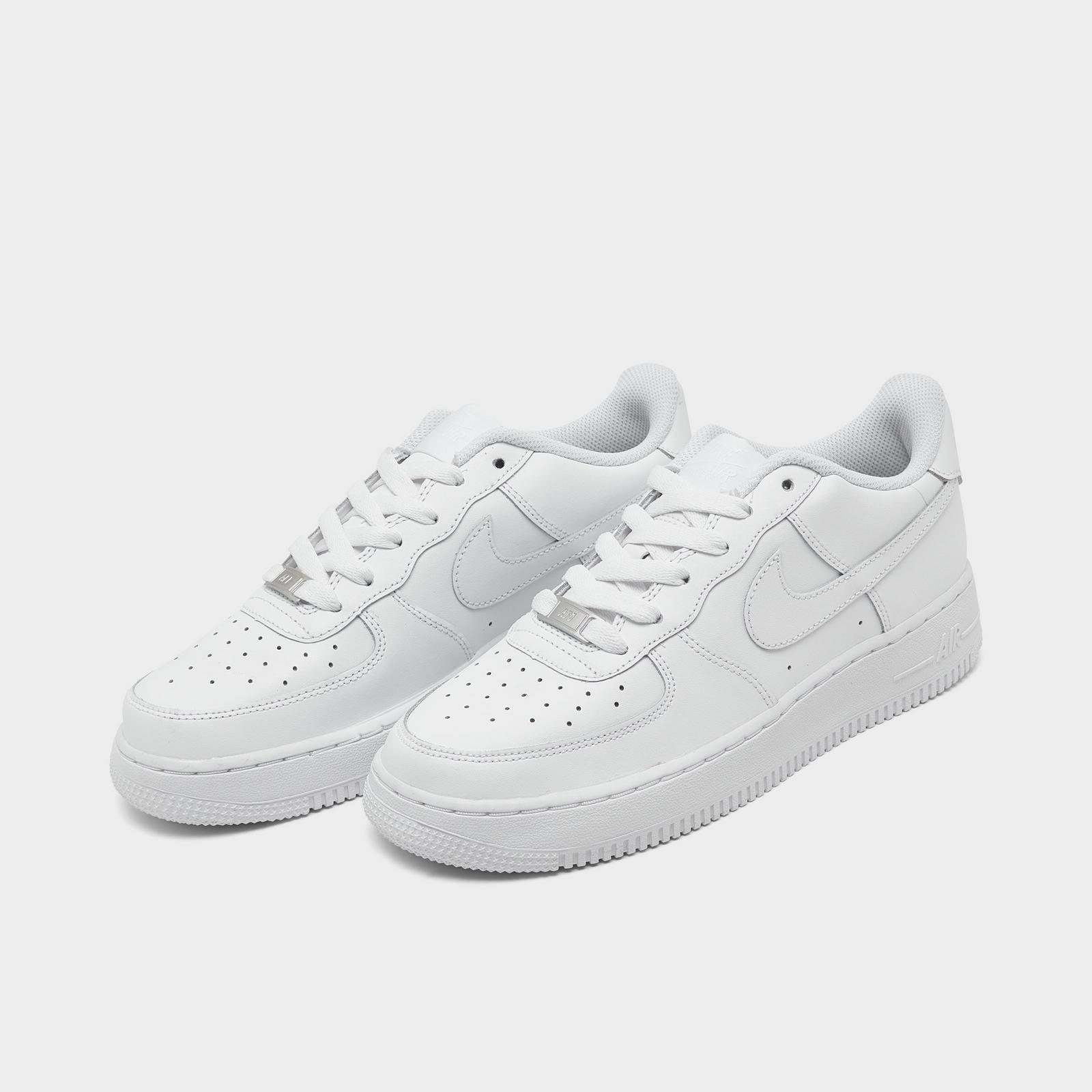 Big Kids' Nike Air Force 1 Low Casual Shoes - White/White