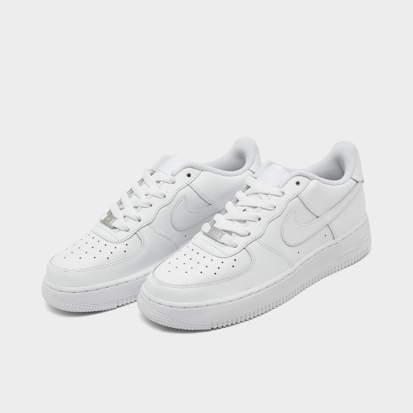 Big Kids' Nike Air Force 1 Low Casual Shoes - White/White