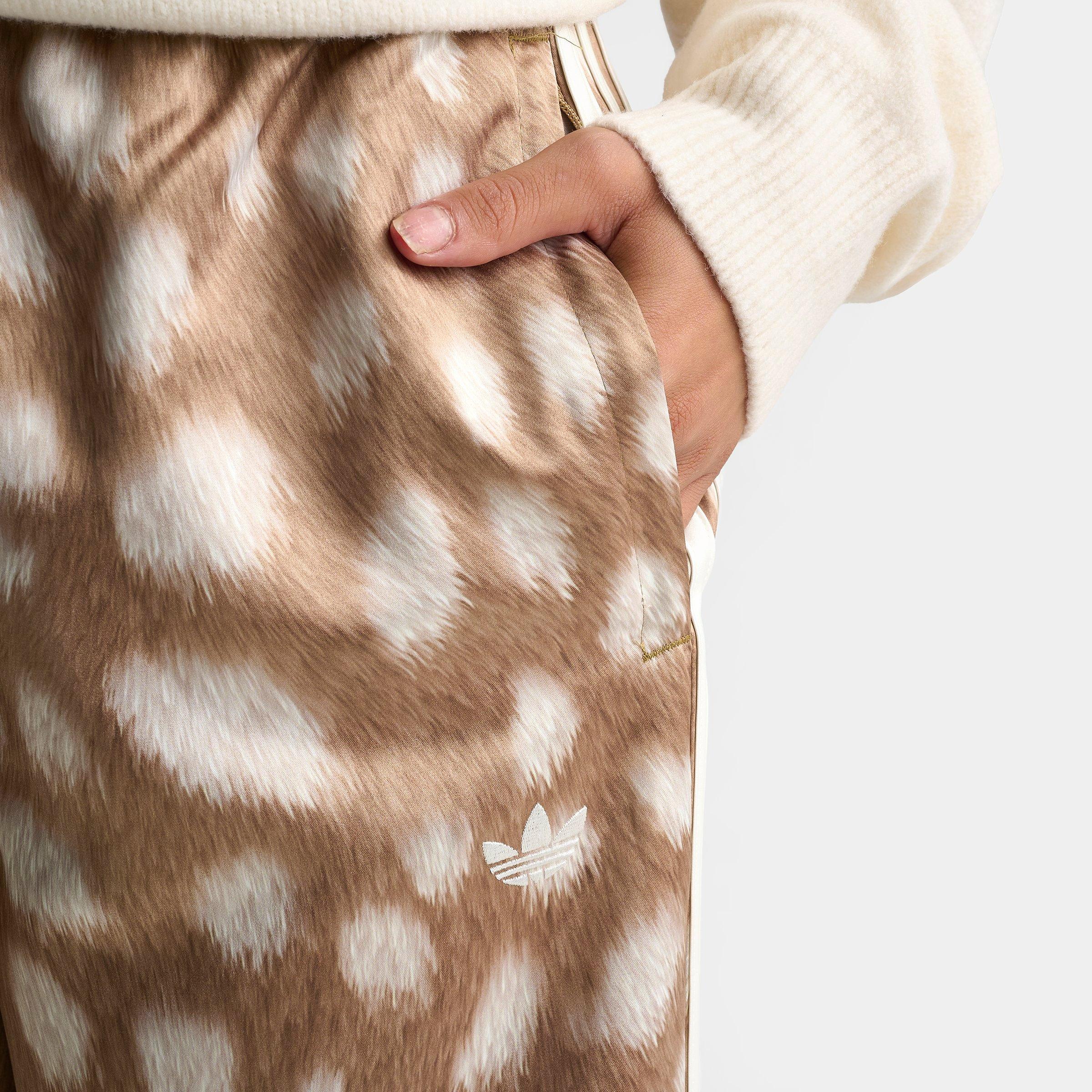 Women's adidas Originals Firebird Animal Print Track Pants - Brown Desert