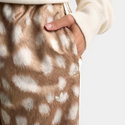 Women's adidas Originals Firebird Animal Print Track Pants - Brown Desert