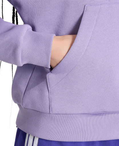 adidas Women's Essentials Long-Sleeve Logo Hoodie - Magic Lilac/White