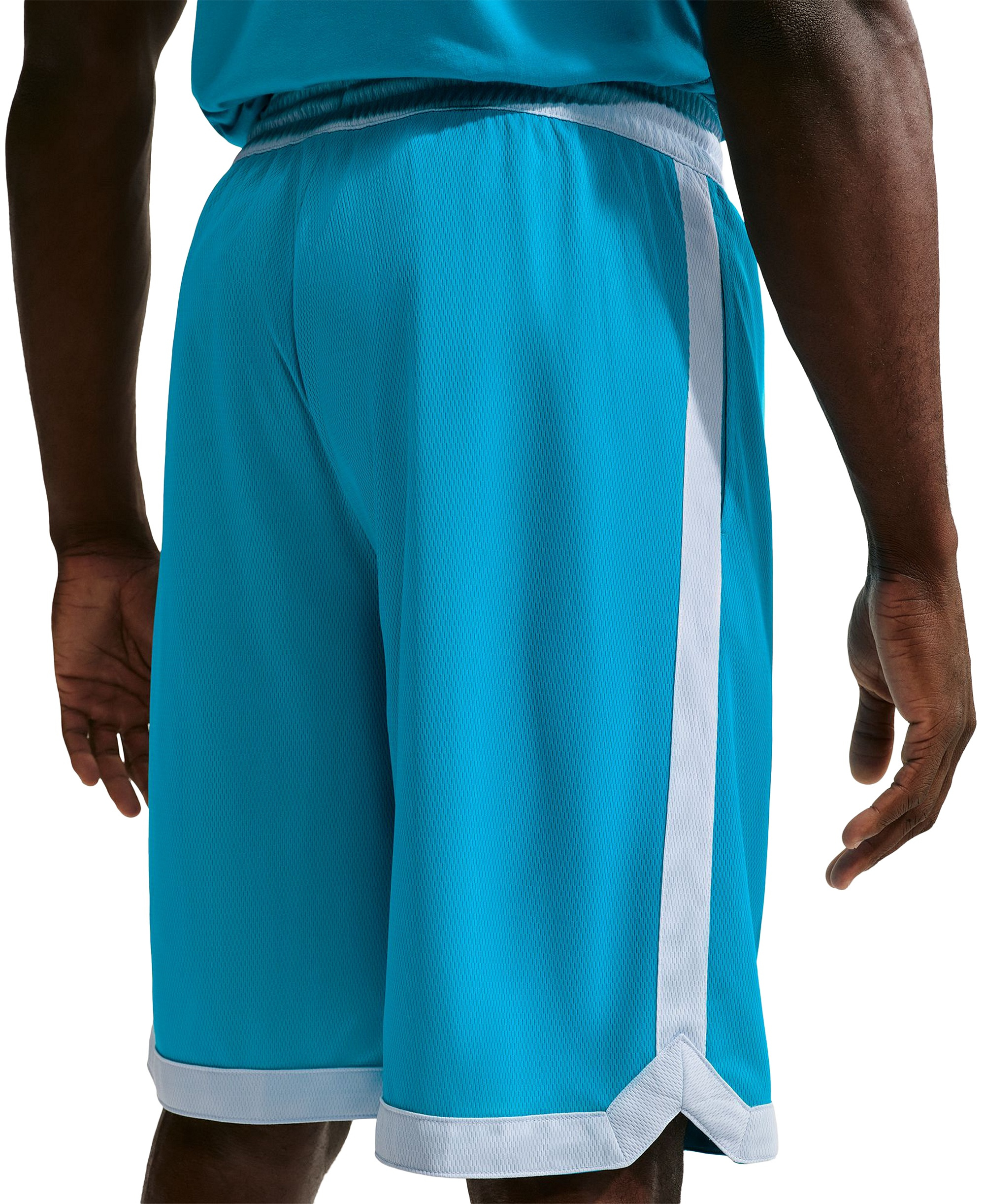 Nike Men's DNA Academy Dri-FIT Basketball Shorts, 11" Inseam - Light Current Blue/Football Grey/White