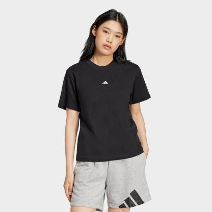 Women's adidas Essentials Small Logo Cotton T-Shirt - Black/White