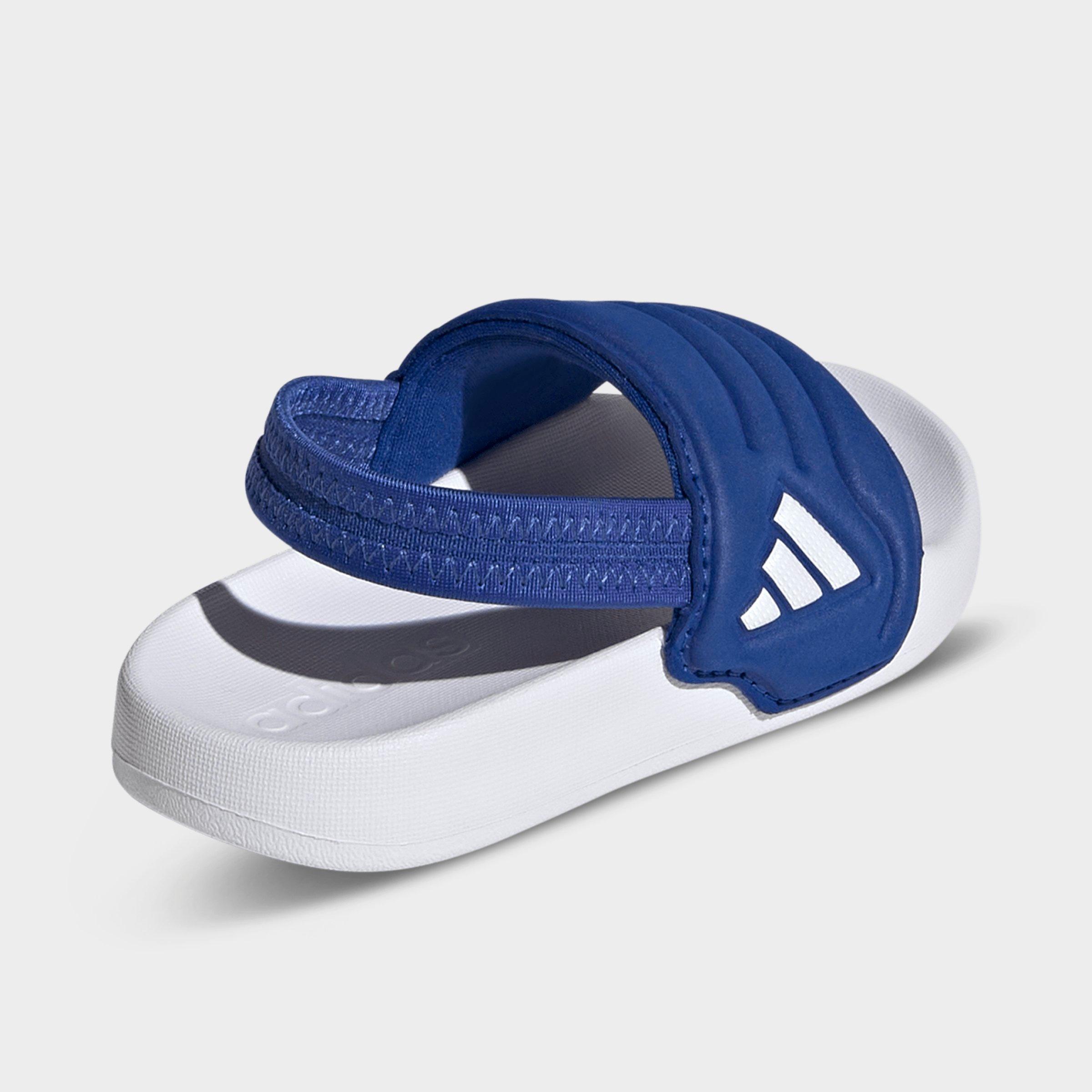 Kids' Toddler adidas adilette Estrap 2.0 Slide Sandals - Team Royal Blue/White - Back view