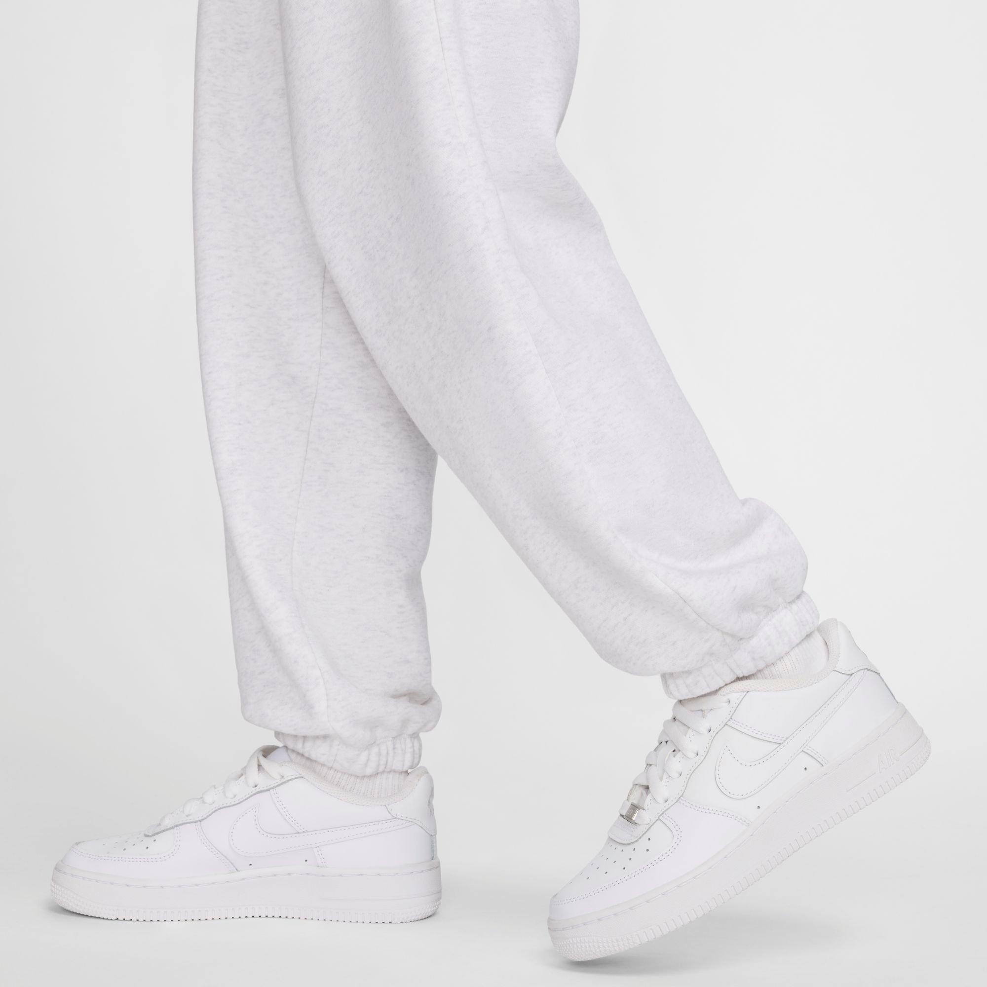 Women's Nithtke Sportswear Club Fleece Mid-Rise Oversized Sweatpants - Birch Heather/Black