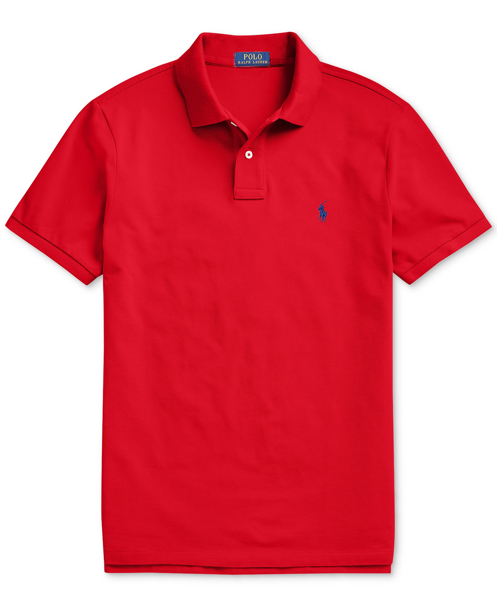 Polo Ralph Lauren Men's Custom Slim-Fit Mesh Polo Shirt - Red