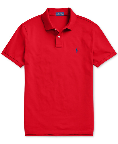 Polo Ralph Lauren Men's Custom Slim-Fit Mesh Polo Shirt - Red