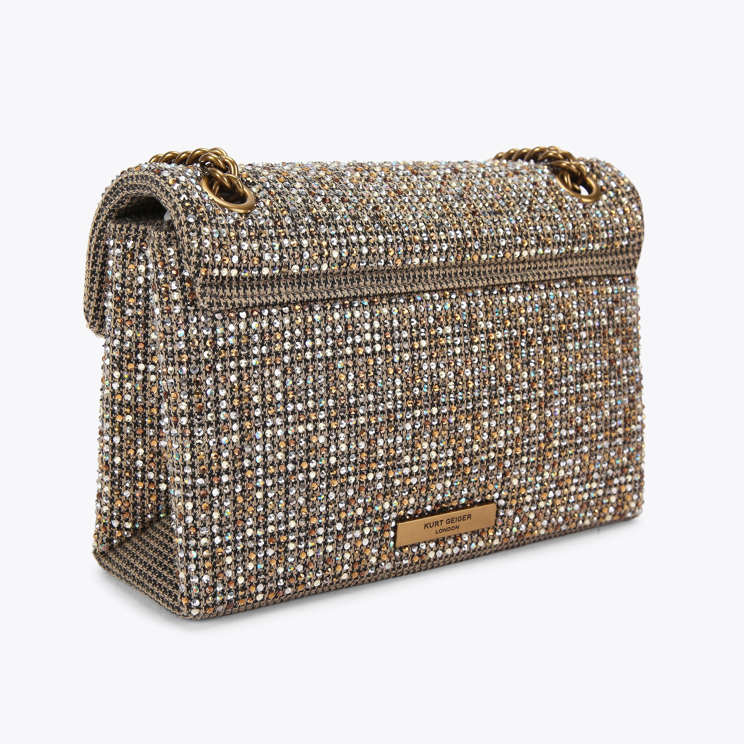 Kurt Geiger London Medium Fabric Kensington Bag - Beige - view 4
