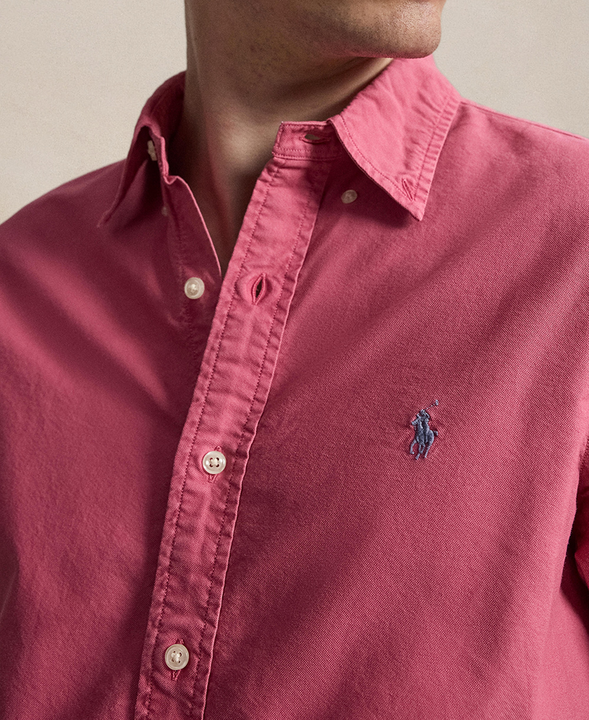 Polo Ralph Lauren Men's Garment-Dyed Oxford Shirt - Terrace Pink