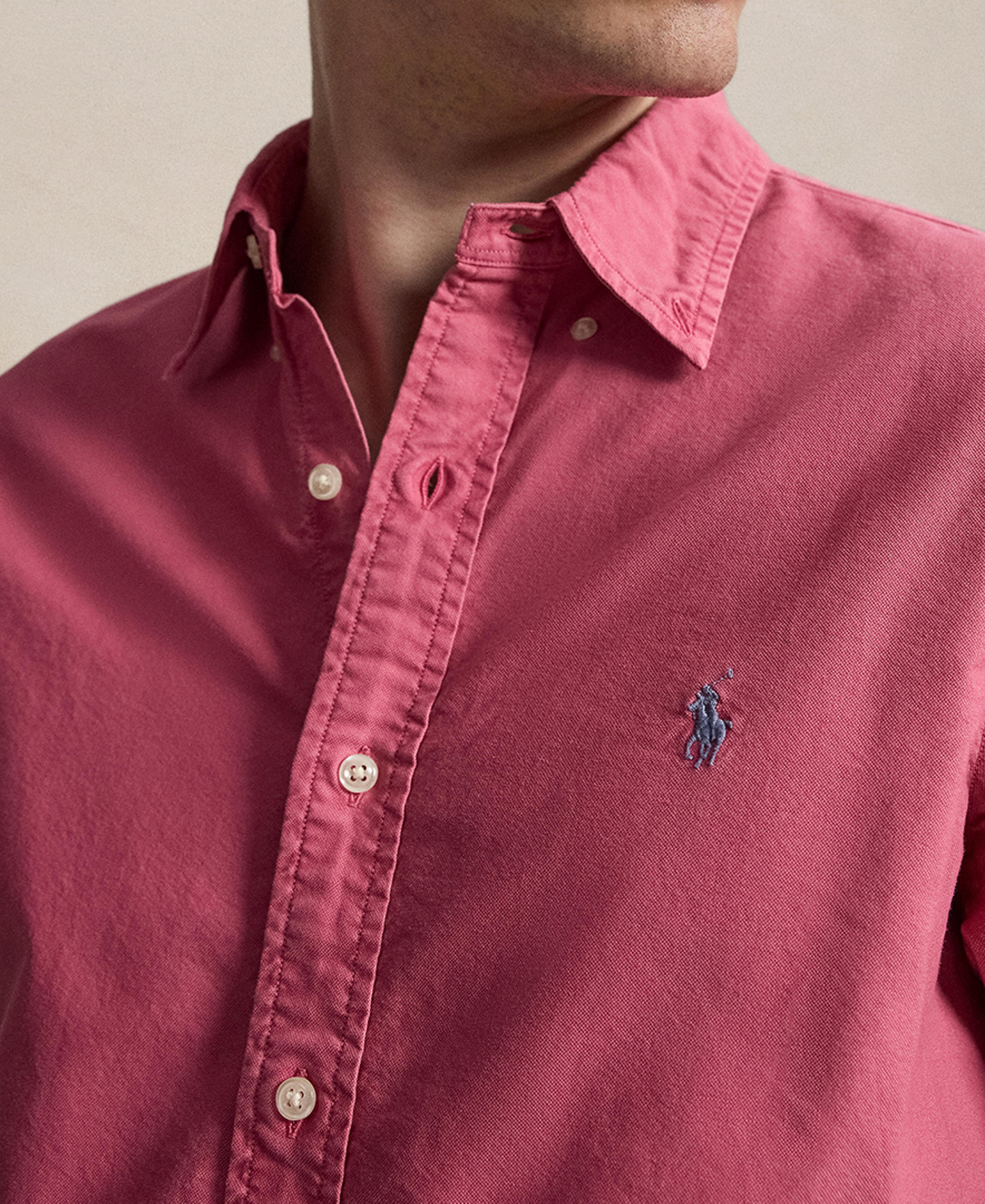 Polo Ralph Lauren Men's Garment-Dyed Oxford Shirt - Terrace Pink
