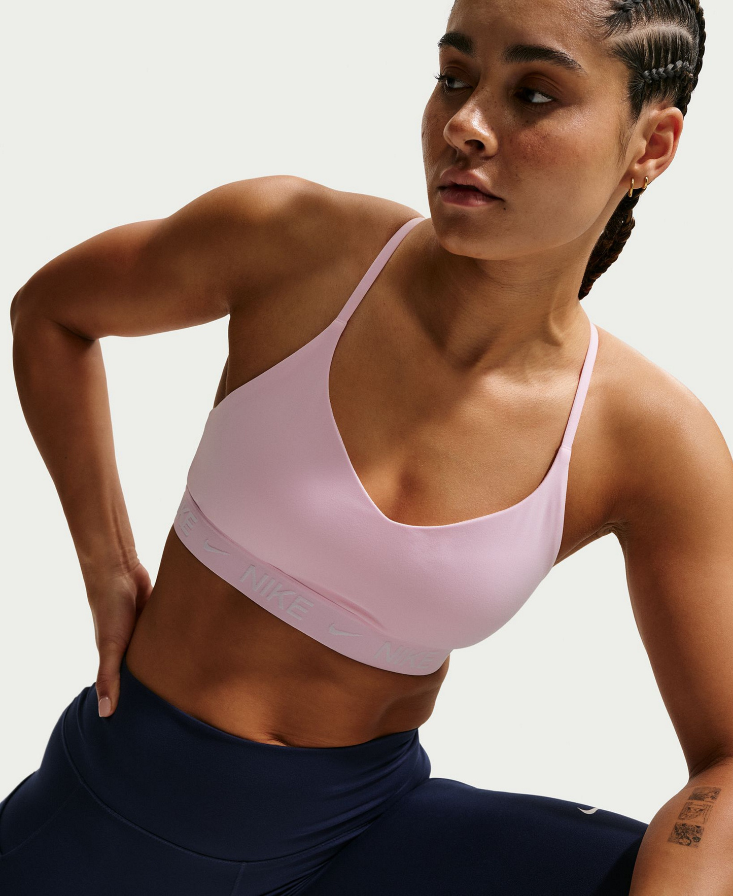 Nike Women's Indy Light-Support Padded Sports Bra - Pink Foam