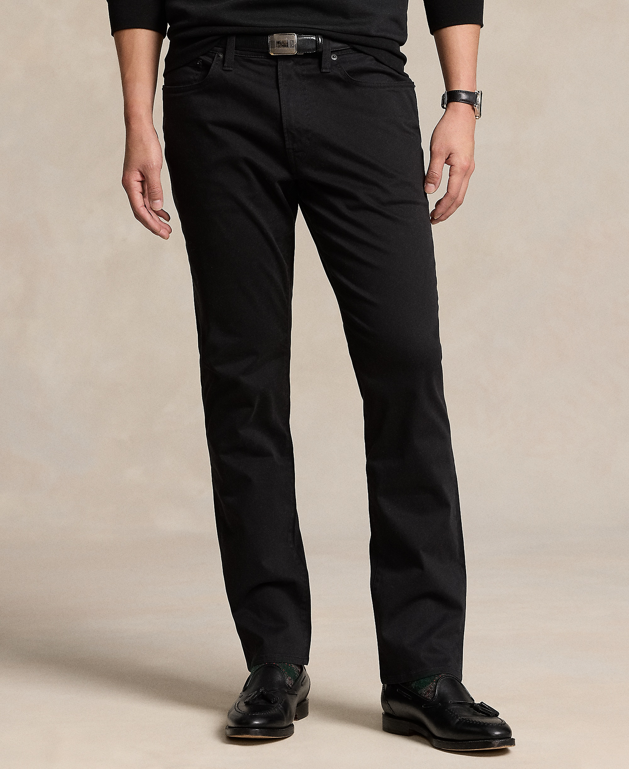 Polo Ralph Lauren Men's Varick Slim Straight Stretch Sateen Pants - Black