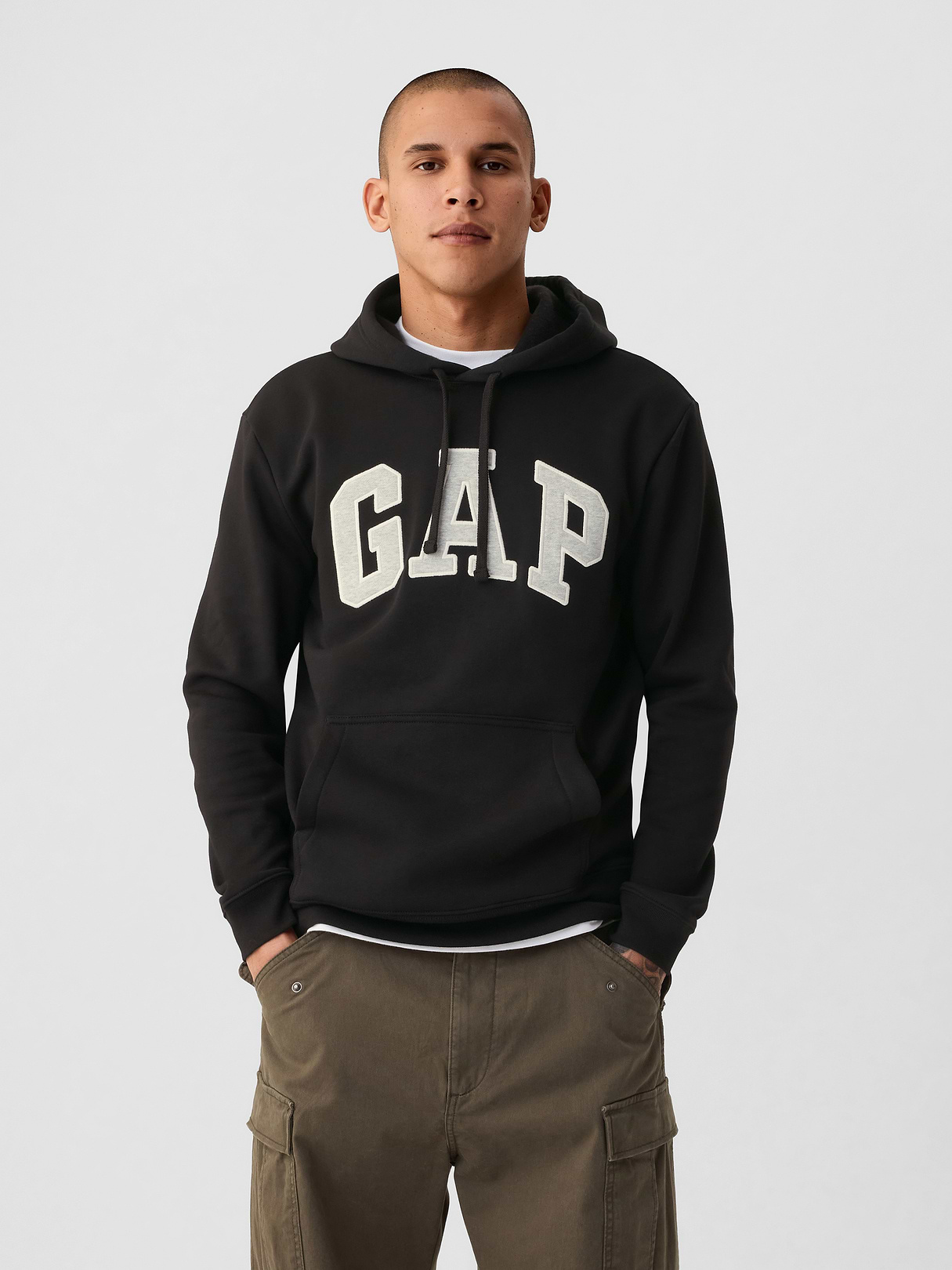 Adult VintageSoft Arch Logo Hoodie - True black