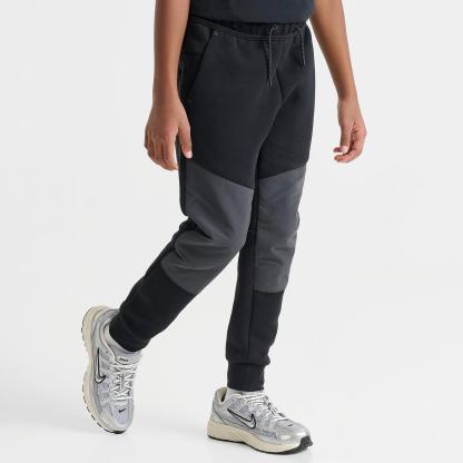 Boys' Big Kids' Nike Sportswear Tech Fleece Jogger Pants - Black/Dark Smoke Grey/Metallic Gold