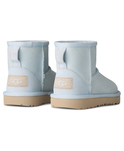 UGG® Toddler Kids Classic Mini II Round Toe Booties - Sky Blue