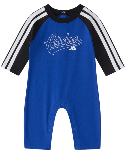 adidas Baby Boys' Classic Raglan Long-Sleeve Coverall - Bright Blue