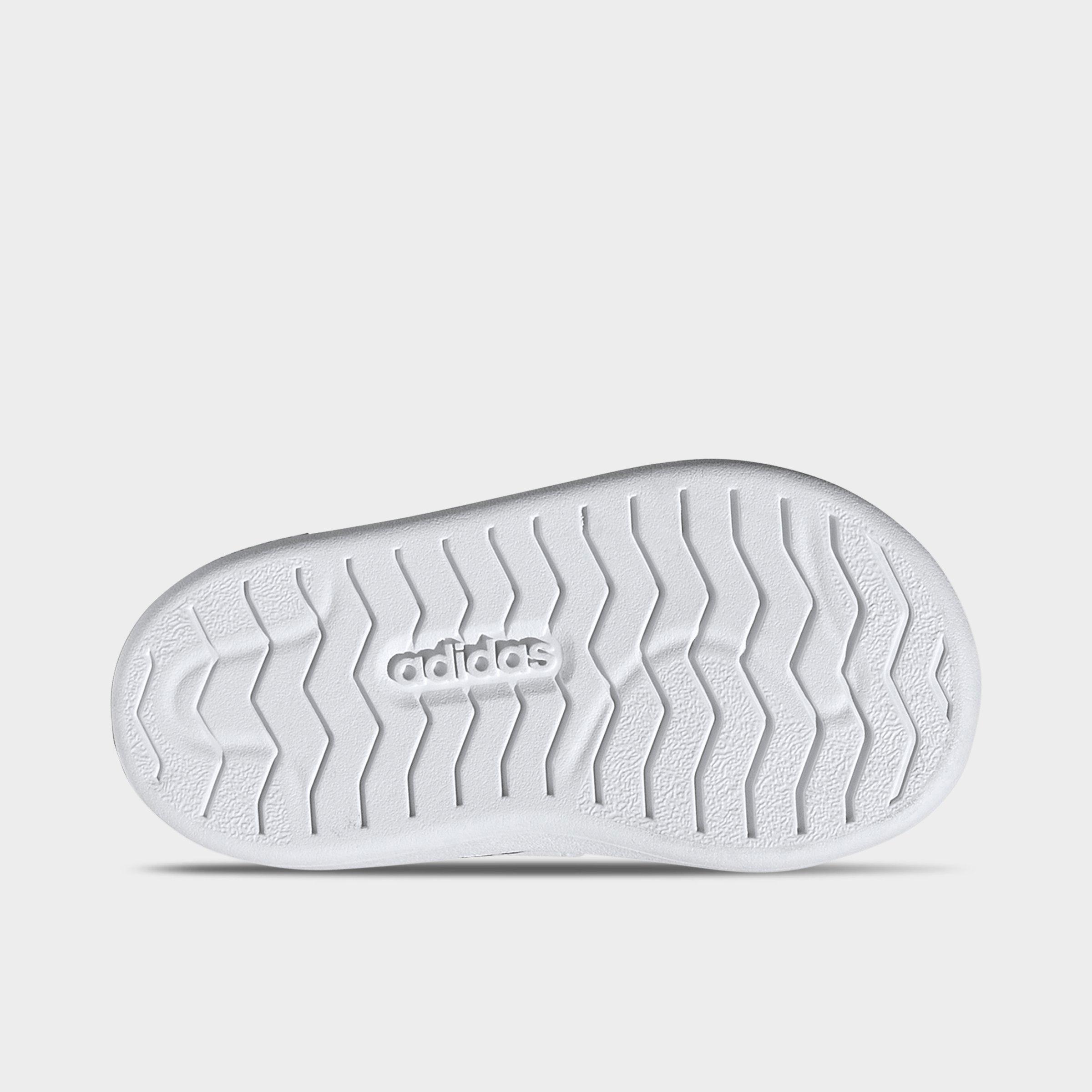 Kids' Toddler adidas Streettalk Hook-And-Loop Stretch Lace Casual Shoes - Footwear White/Core Black - Bottom view