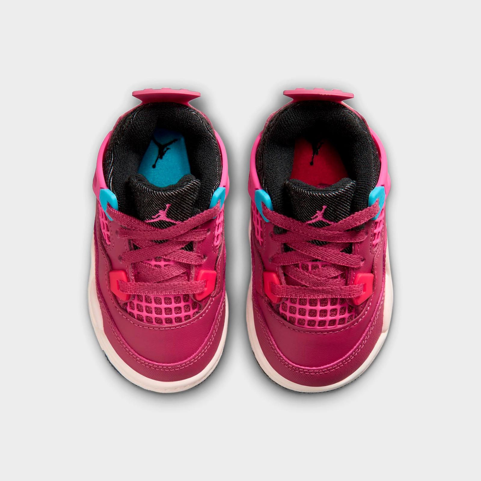 Kids' Toddler Air Jordan Retro 4 Basketball Shoes - Sweet Beet/Desert Pink/Off Noir/Chalk - view 5