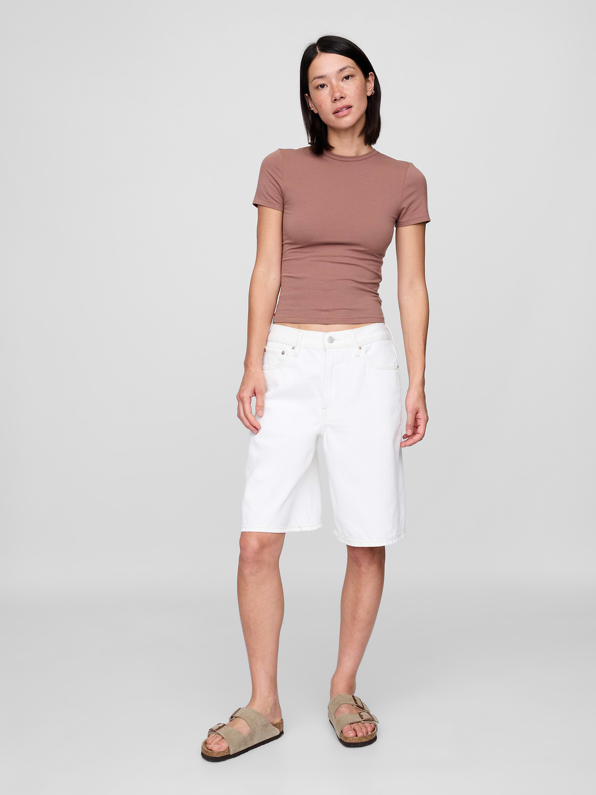 CloseKnit Jersey T-Shirt - Mauvey brown