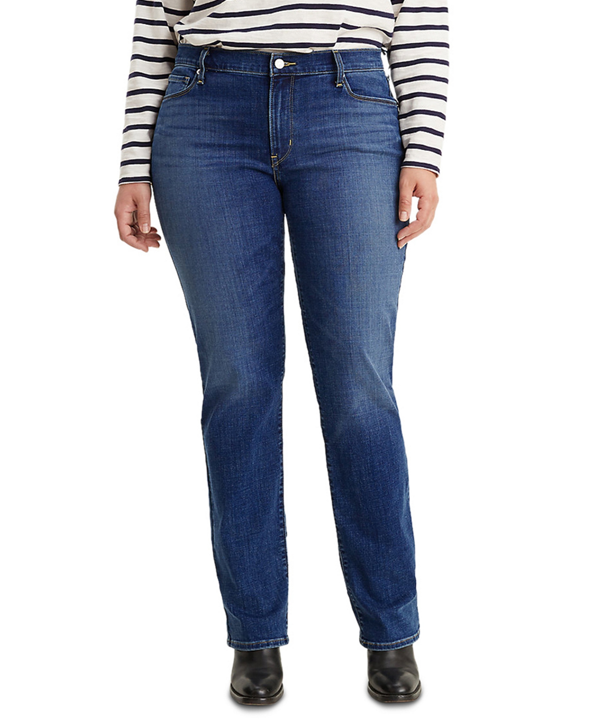 Levi's Trendy Plus Size Classic Straight Leg Jeans - Lapis Dark