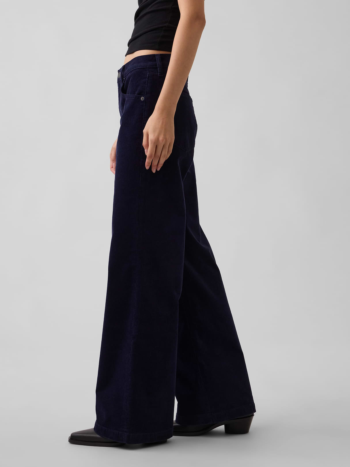 High Rise Stride Wide-Leg Jeans - Navy blue uniform