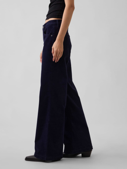 High Rise Stride Wide-Leg Jeans - Navy blue uniform