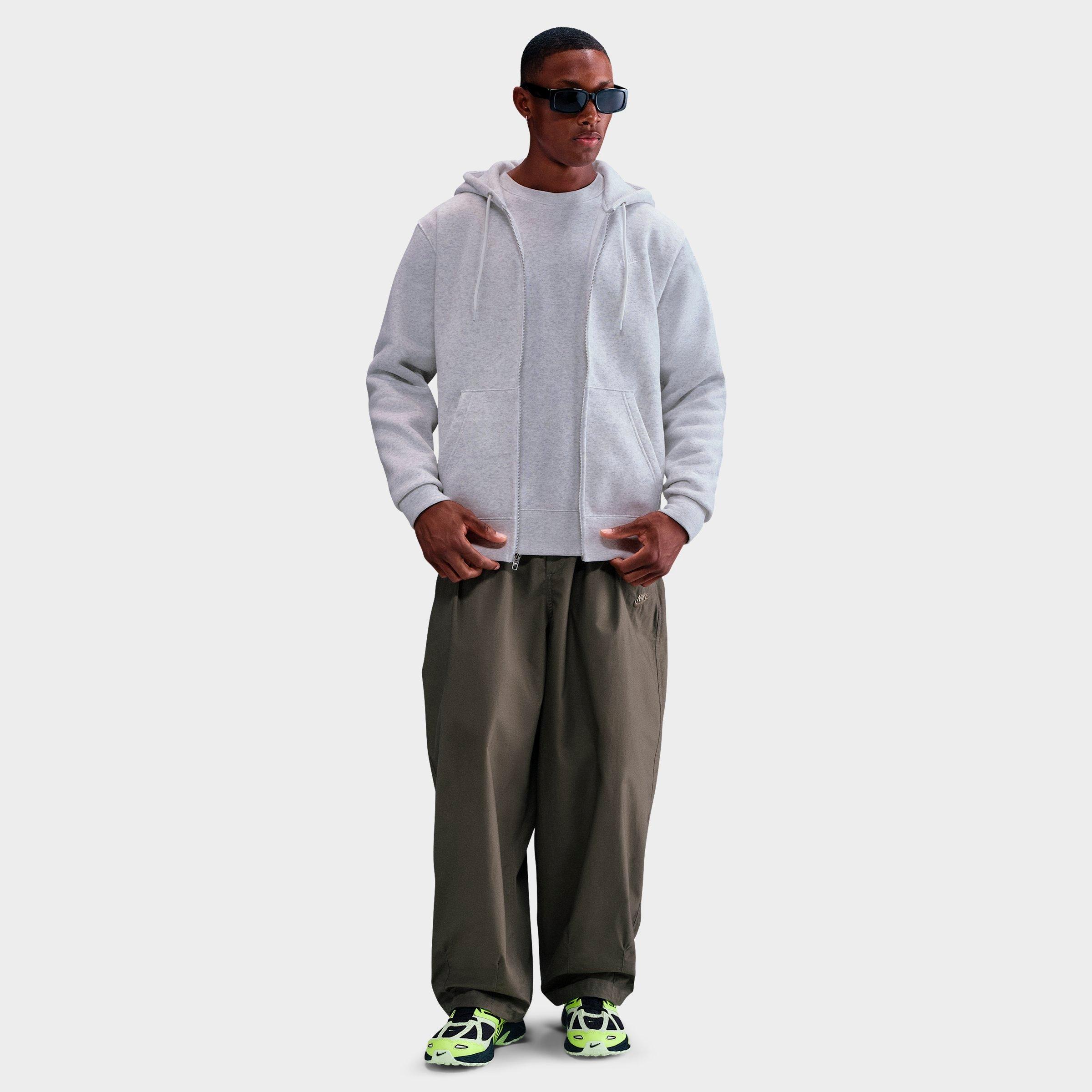 Men's Nithtke Club Fleece Embroidered Premium Full-Zip Hoodie - Part 1 - Birch Heather/White/White
