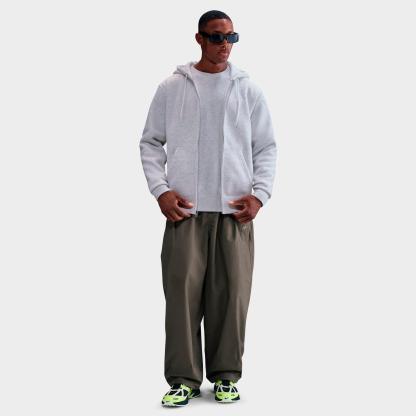 Men's Nithtke Club Fleece Embroidered Premium Full-Zip Hoodie - Part 1 - Birch Heather/White/White
