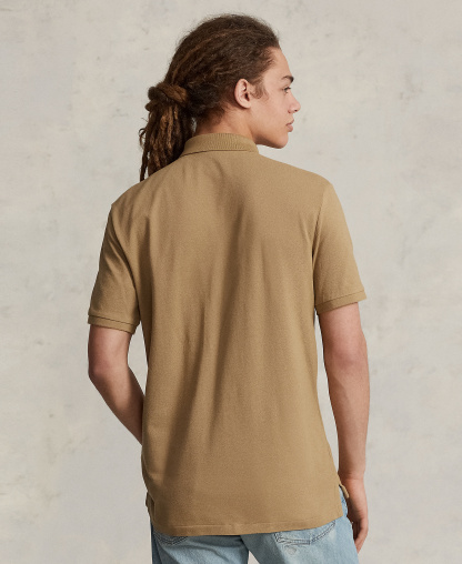 Polo Ralph Lauren Men's Cotton Custom Slim Fit Mesh Polo Shirt - Cafe Tan