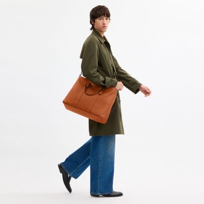 Grayson Tote Bag - Silver/Amber Brown - view 2