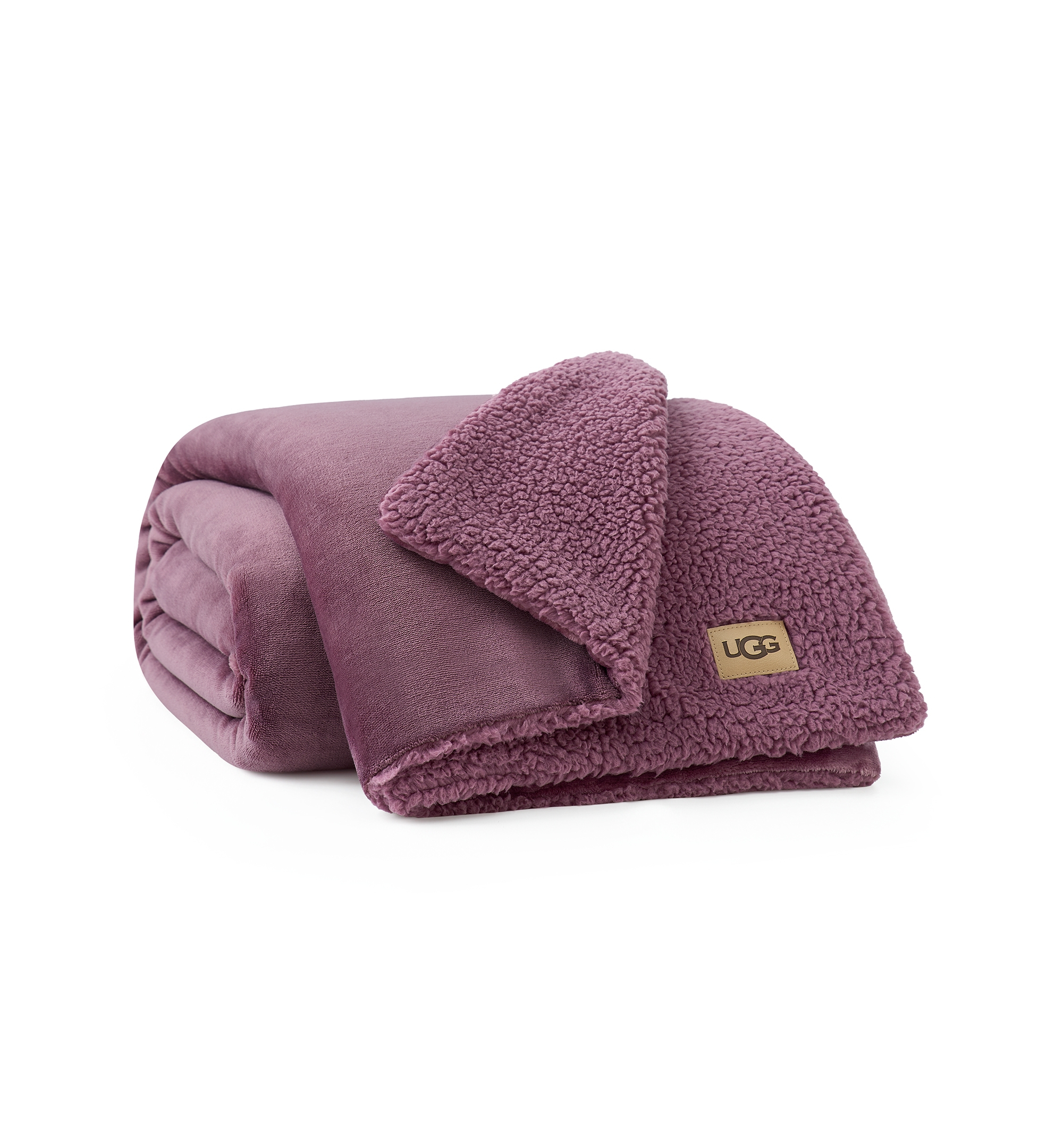 UGG® Avery Reversible Throw, 50" x 70" - Dusty Orchid