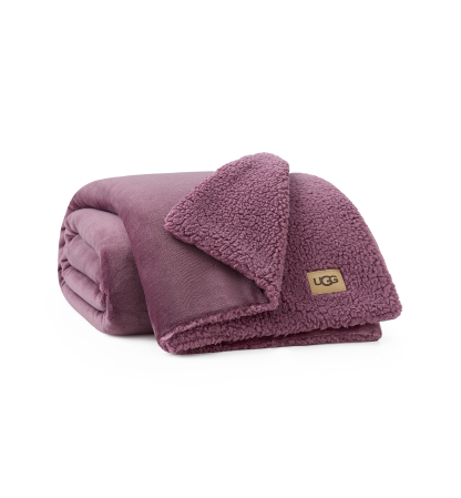 UGG® Avery Reversible Throw, 50" x 70" - Dusty Orchid
