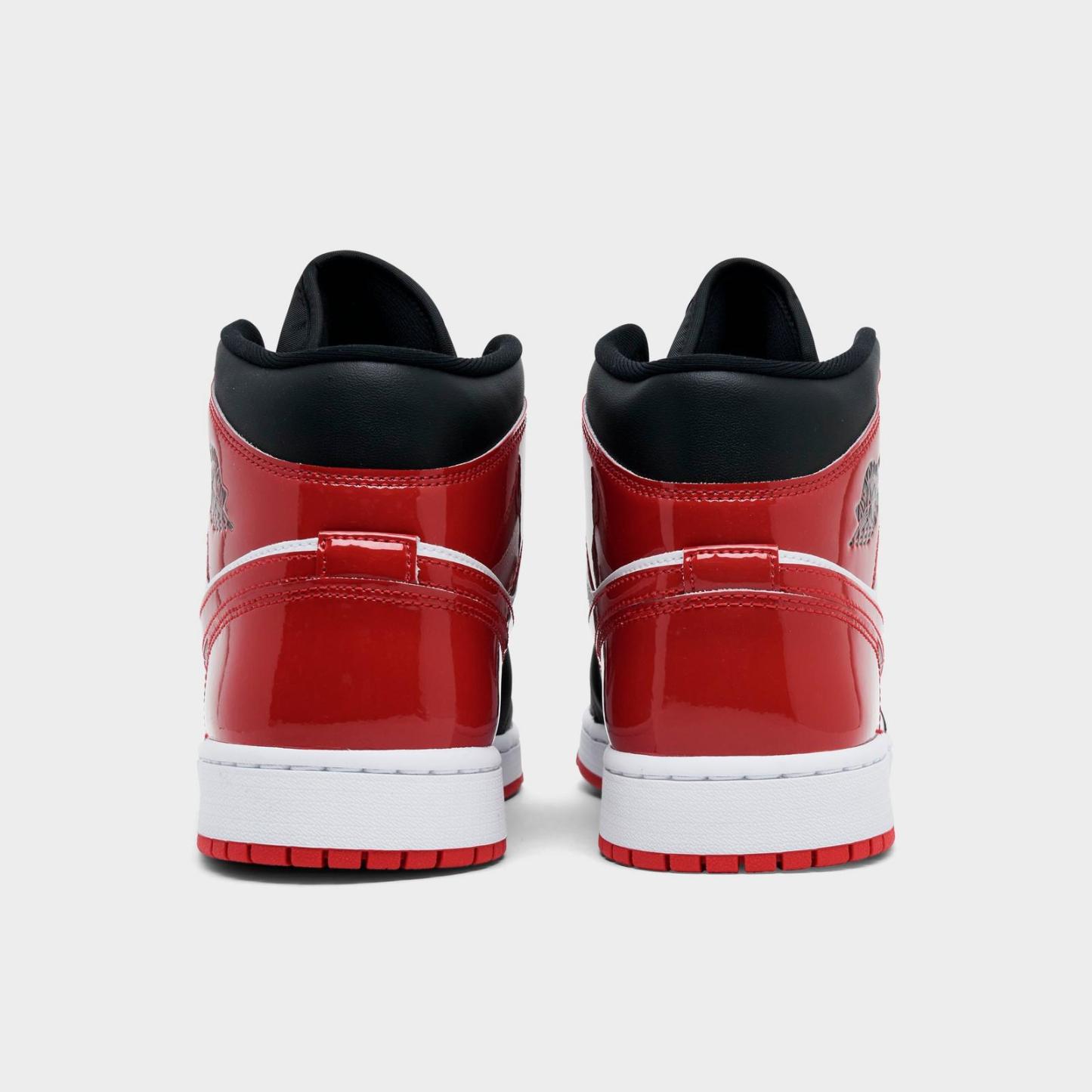 Men's Air Jordan Retro 1 Mid SE Casual Shoes - Black/White/Varsity Red - view 4