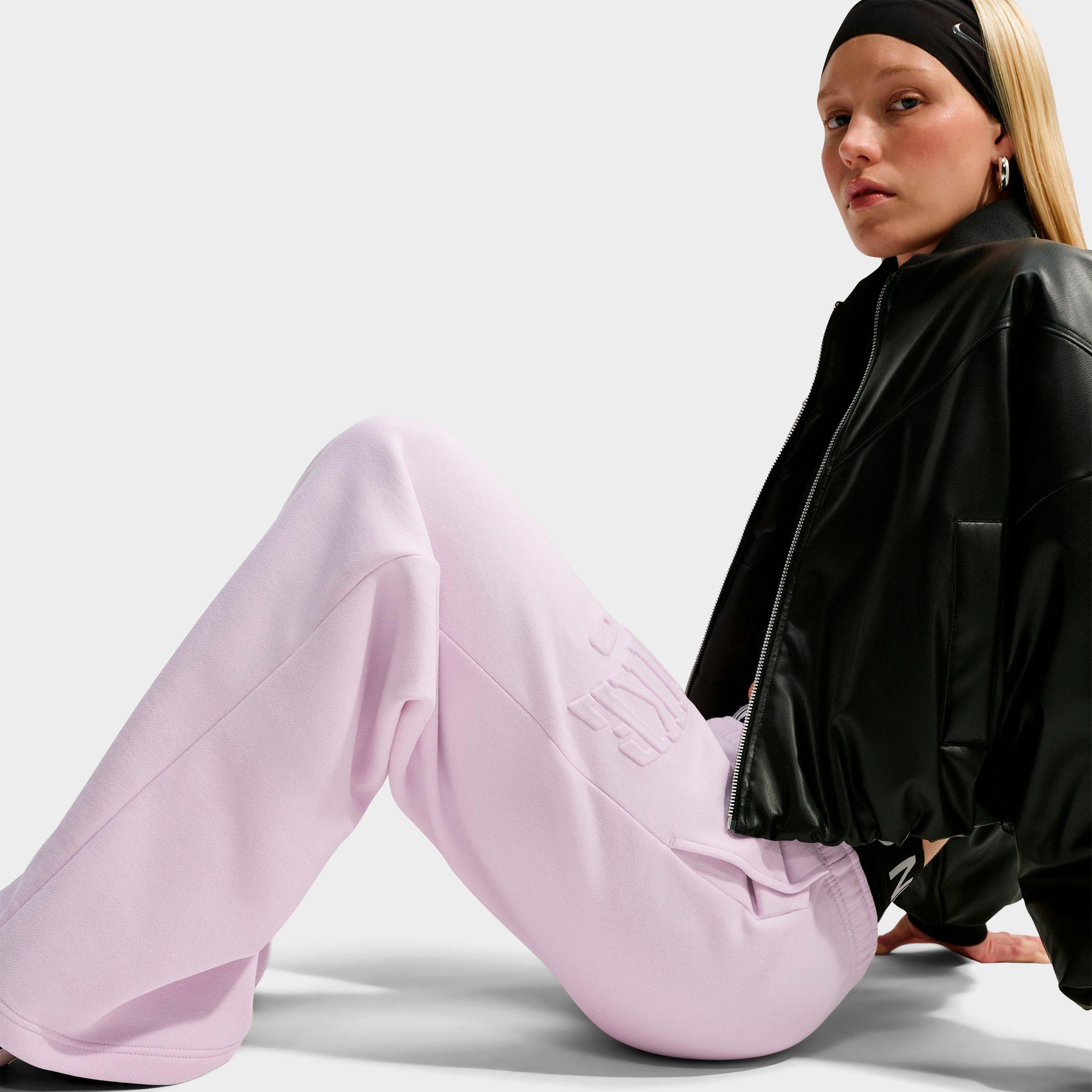 Women's Nithtke Studio Fleece Medium Weight "Graphic Pack" Embossed Mid-Rise Wide-Leg Pants - Bleached Lilac/Bleached Lilac