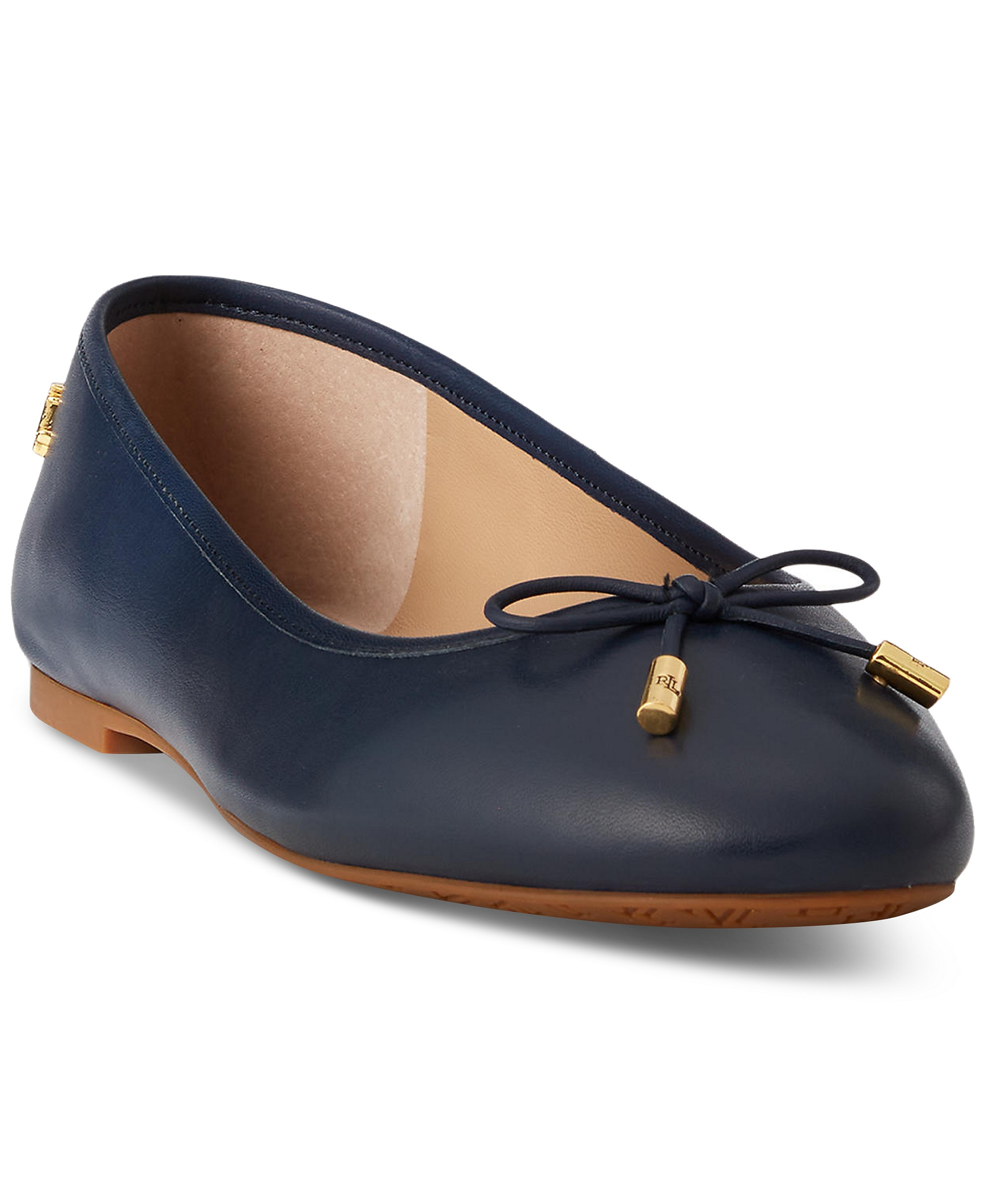 Lauren Ralph Lauren Women's Jayna Nappa Leather Slip-On Flats - Refined Navy