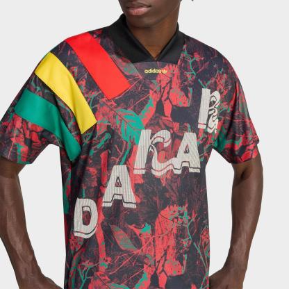 Men's adidas Originals Senegal Graphic Soccer Jersey - Bold Green/Eqt Yellow/Red - view 4