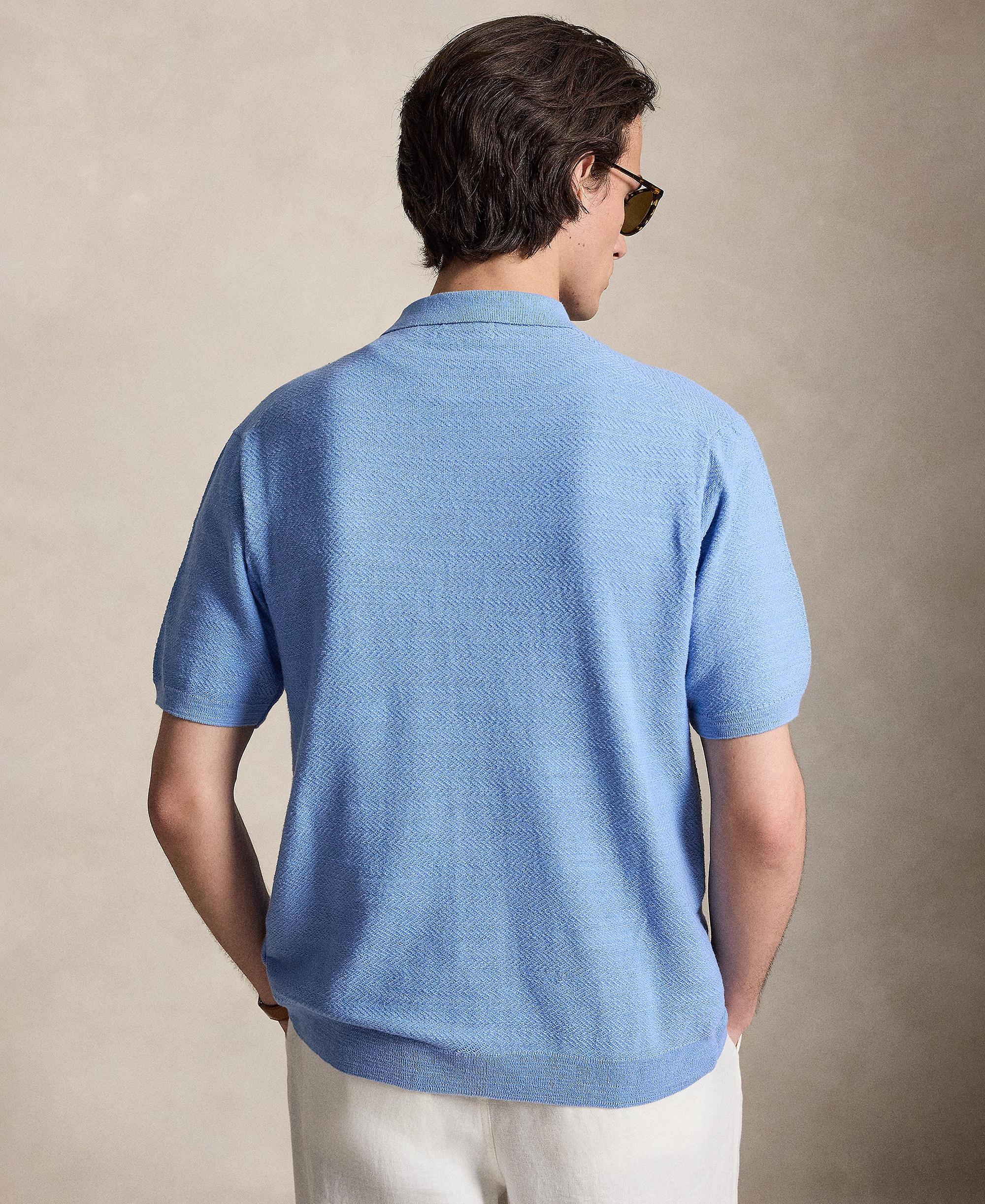 Polo Ralph Lauren Men's Cotton-Linen Cardigan Shirt - Bristol Blue