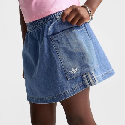 Girls' Big Kids' adidas Originals Denim Cargo Skirt - Antique Wash