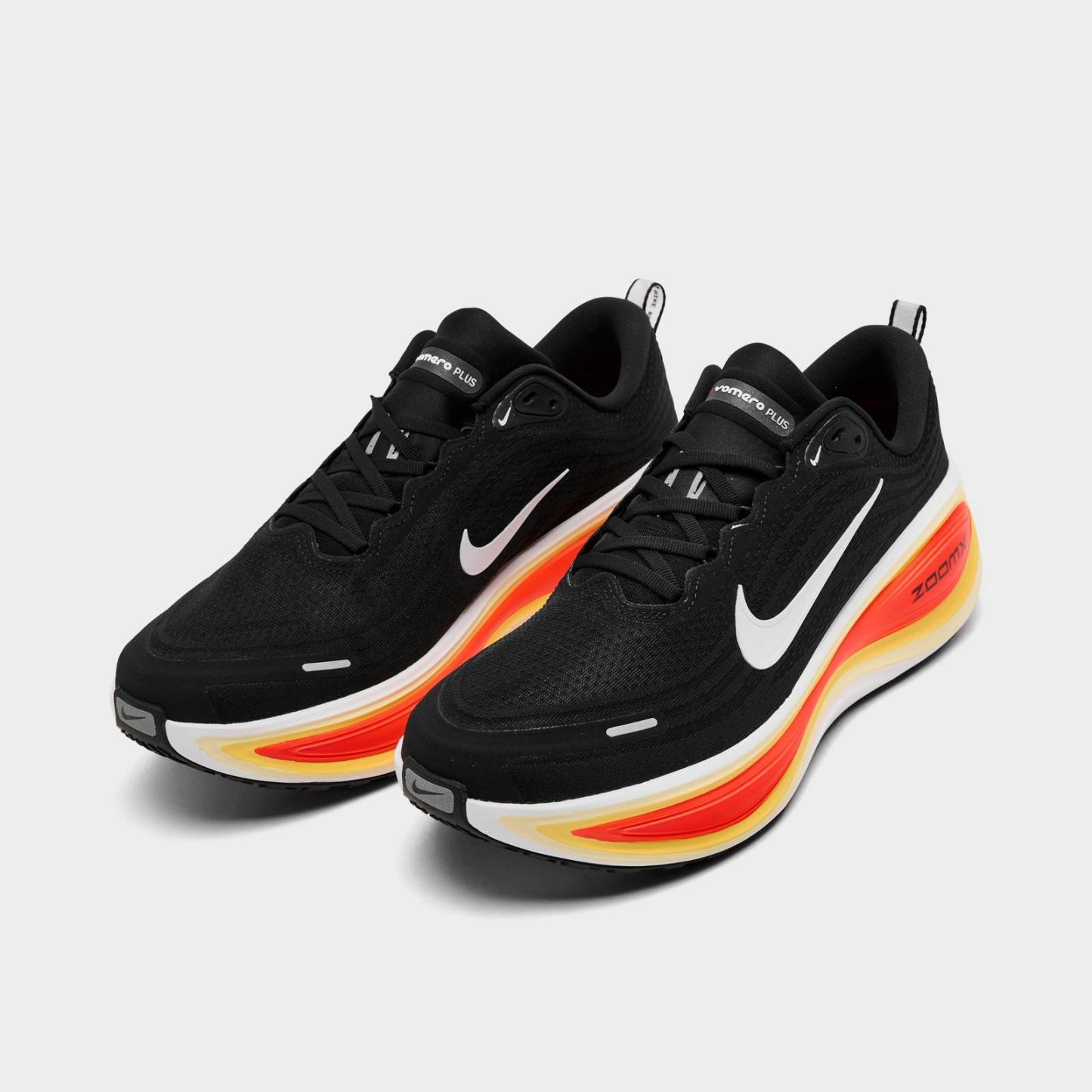 Men's Nike Vomero Plus Running Shoes - Black/Bright Crimson/Sail/White