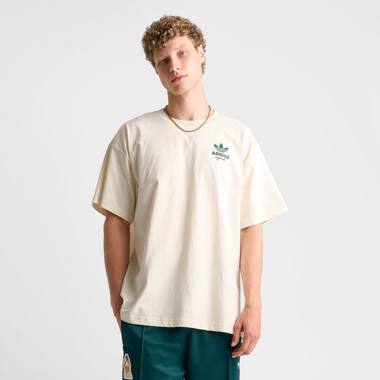 Men's adidas Originals Cafe Graphic T-Shirt - Wonder White - view 3
