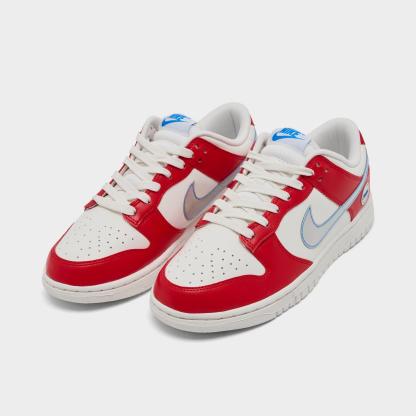 Women's Nike Dunk Low WNBA 30th Casual Shoes - Action Red/Sail/Light Photo Blue/Multi-Color