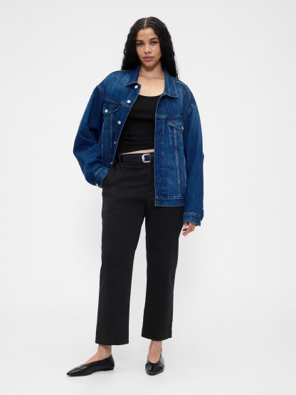 Mid Rise Khakis - Black