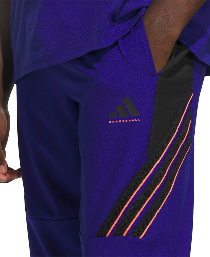 adidas Men's Three-Stripe Woven Snap Pants - Mystery Ink/Black/Solar Turbo